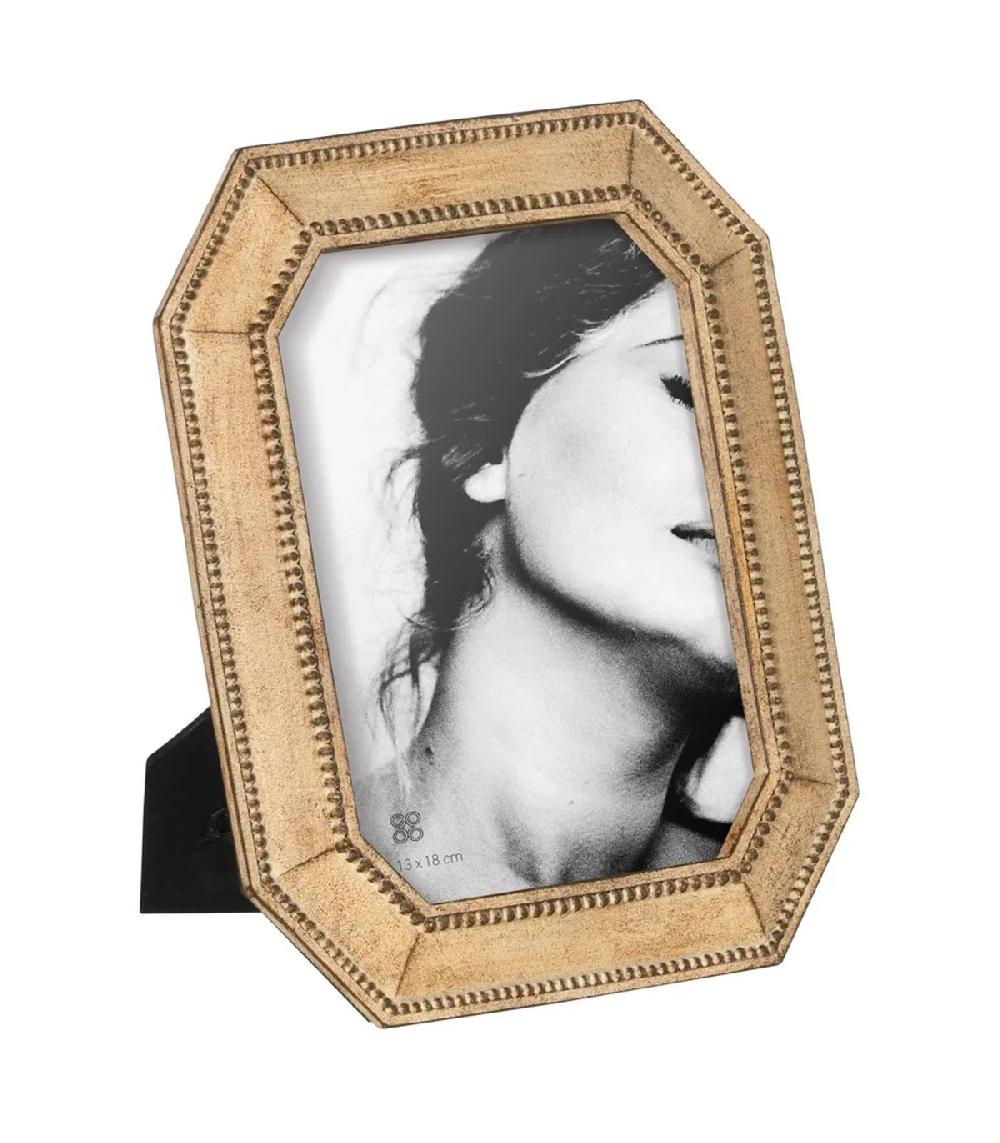 wadiga Cadre photo mural ou à poser beige pour photo 13x18cm