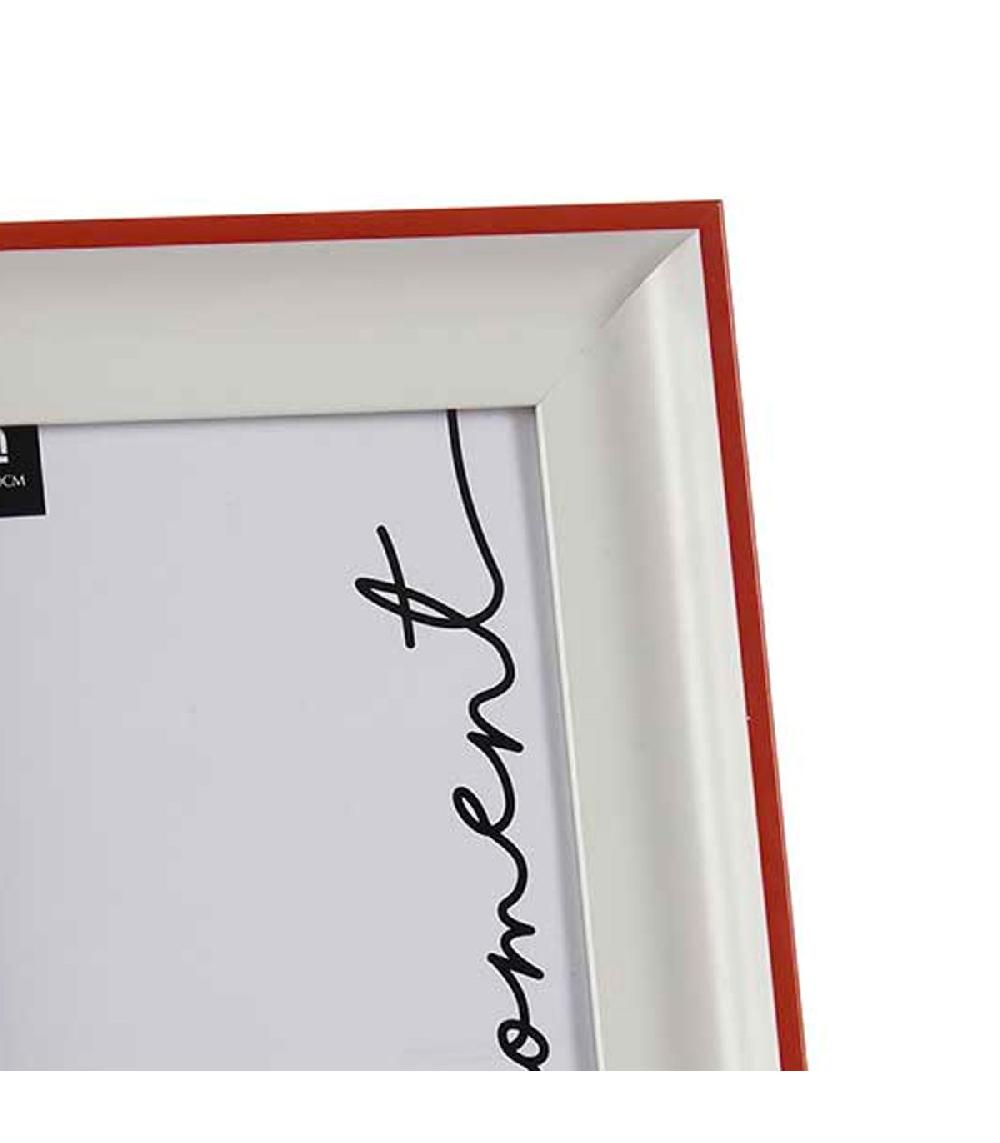 Wadiga Cadre Photo Mural Ou à Poser Blanc Et Rouge 15x20cm