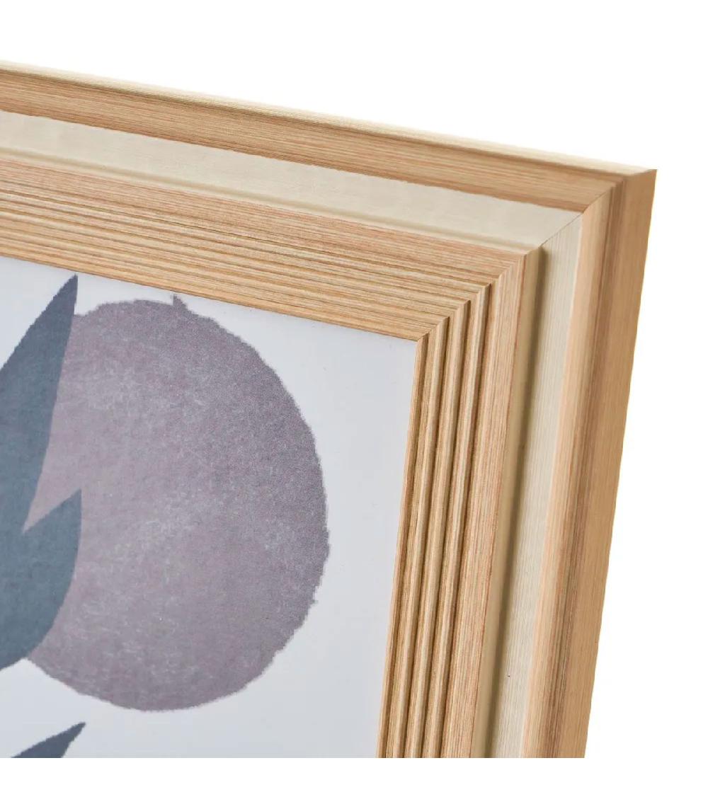 Wadiga Cadre Photo Mural Ou à Poser Couleur Bois Et Beige 20x25cm