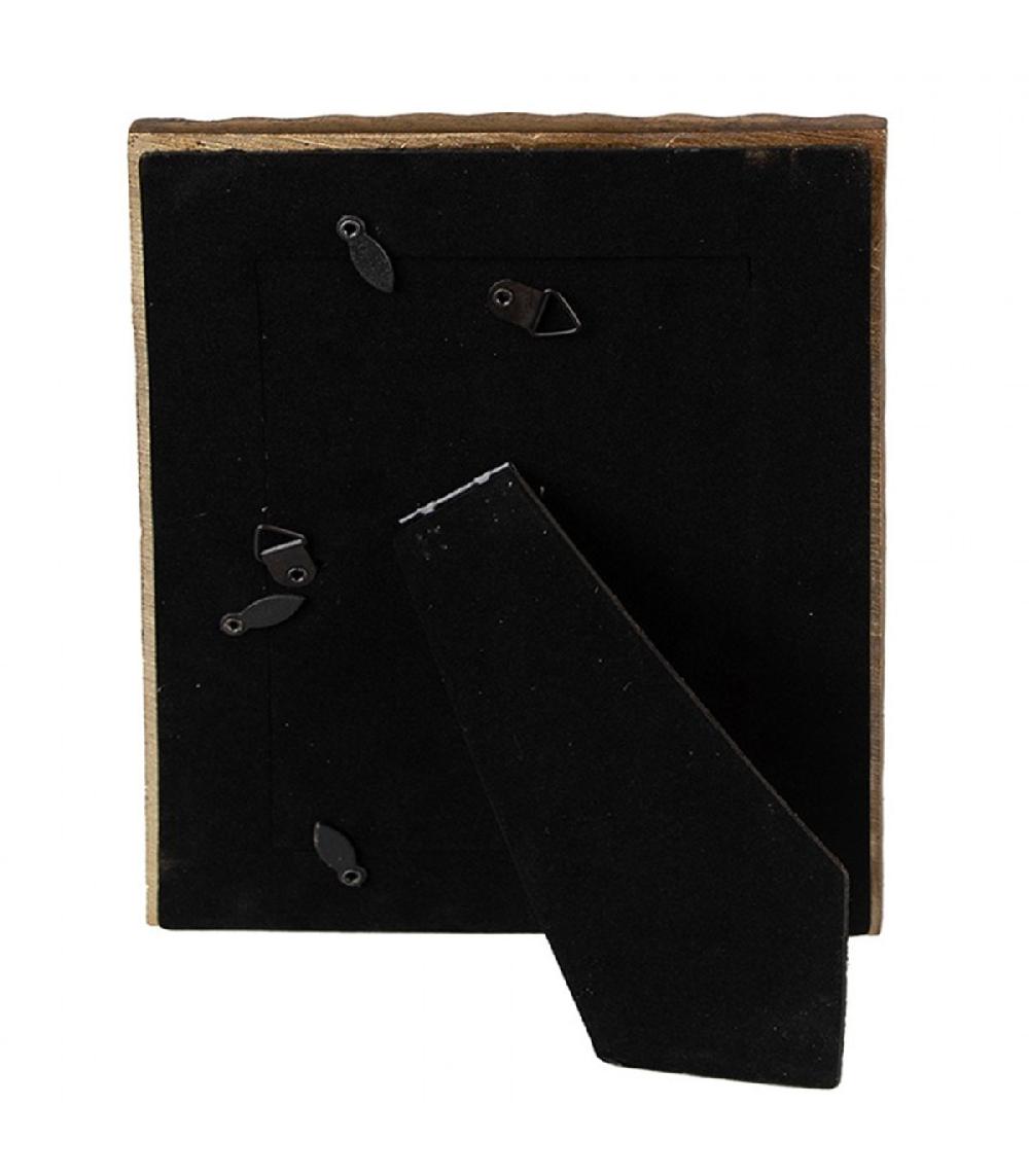 Wadiga Cadre Photo Mural Ou à Poser En Résine Dorée 17x1x21cm