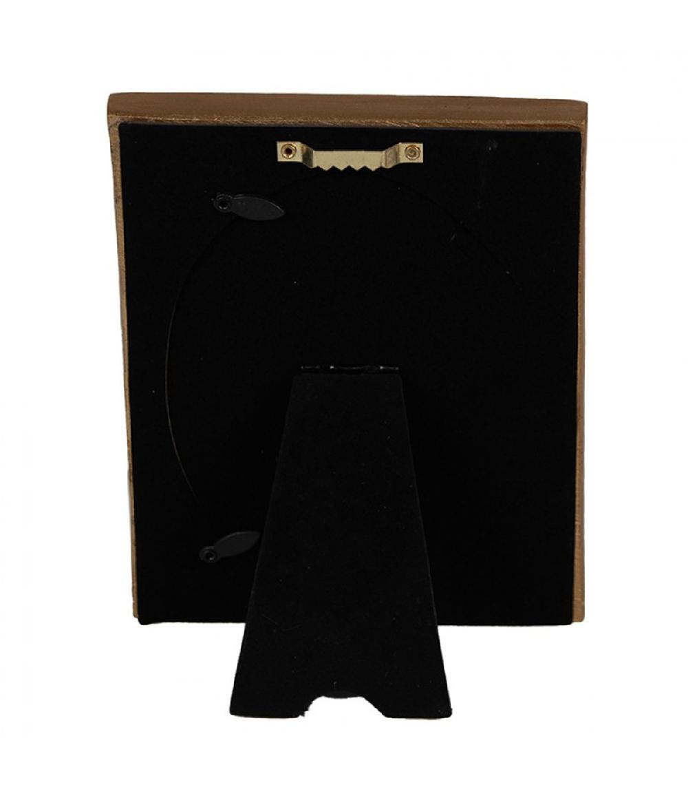 wadiga Cadre photo mural ou à poser en résine dorée 17x2x22cm