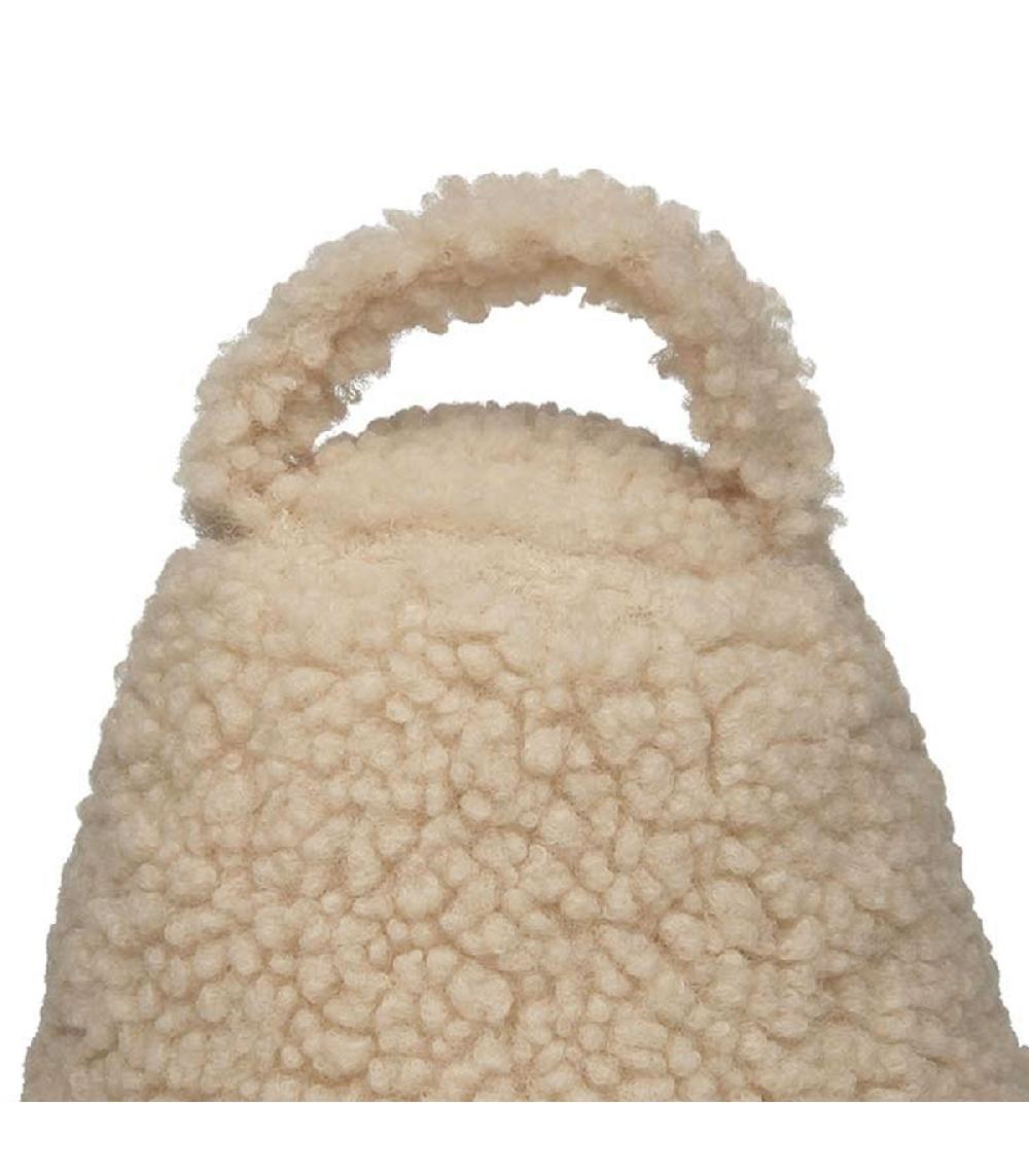 Wadiga Cale-porte En Tissu Bouclette Beige 16x16x20cm