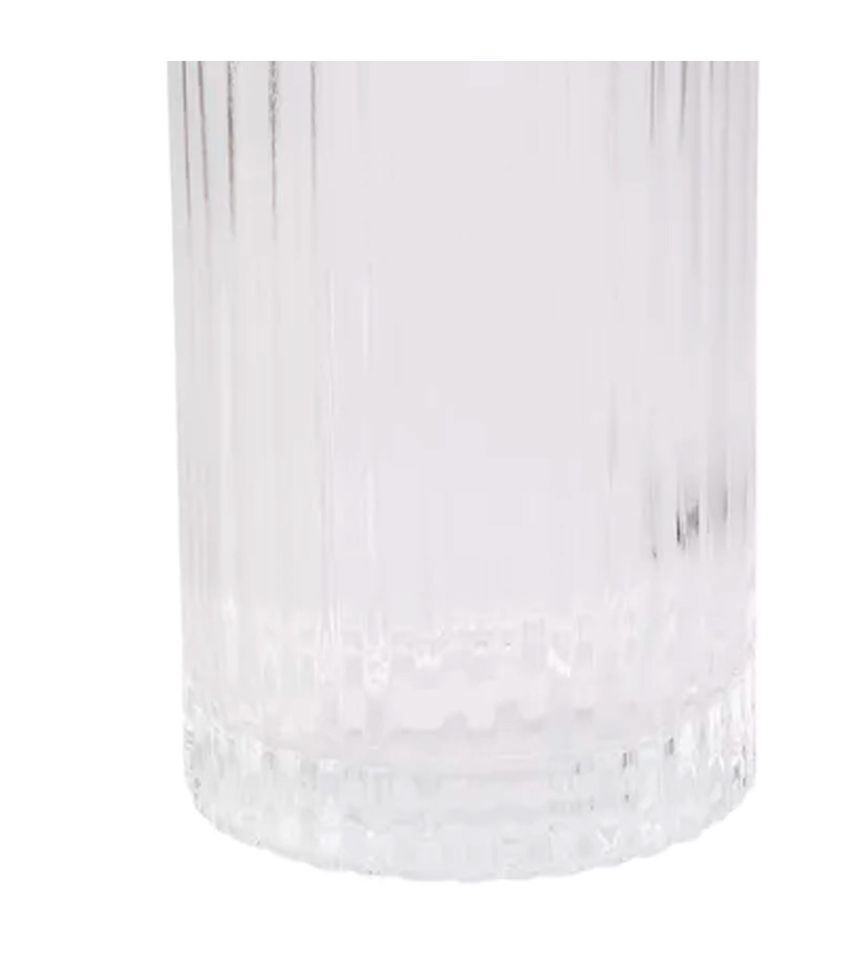 Wadiga Carafe à Eau En Verre Strié Et Bouchon Doré 1L