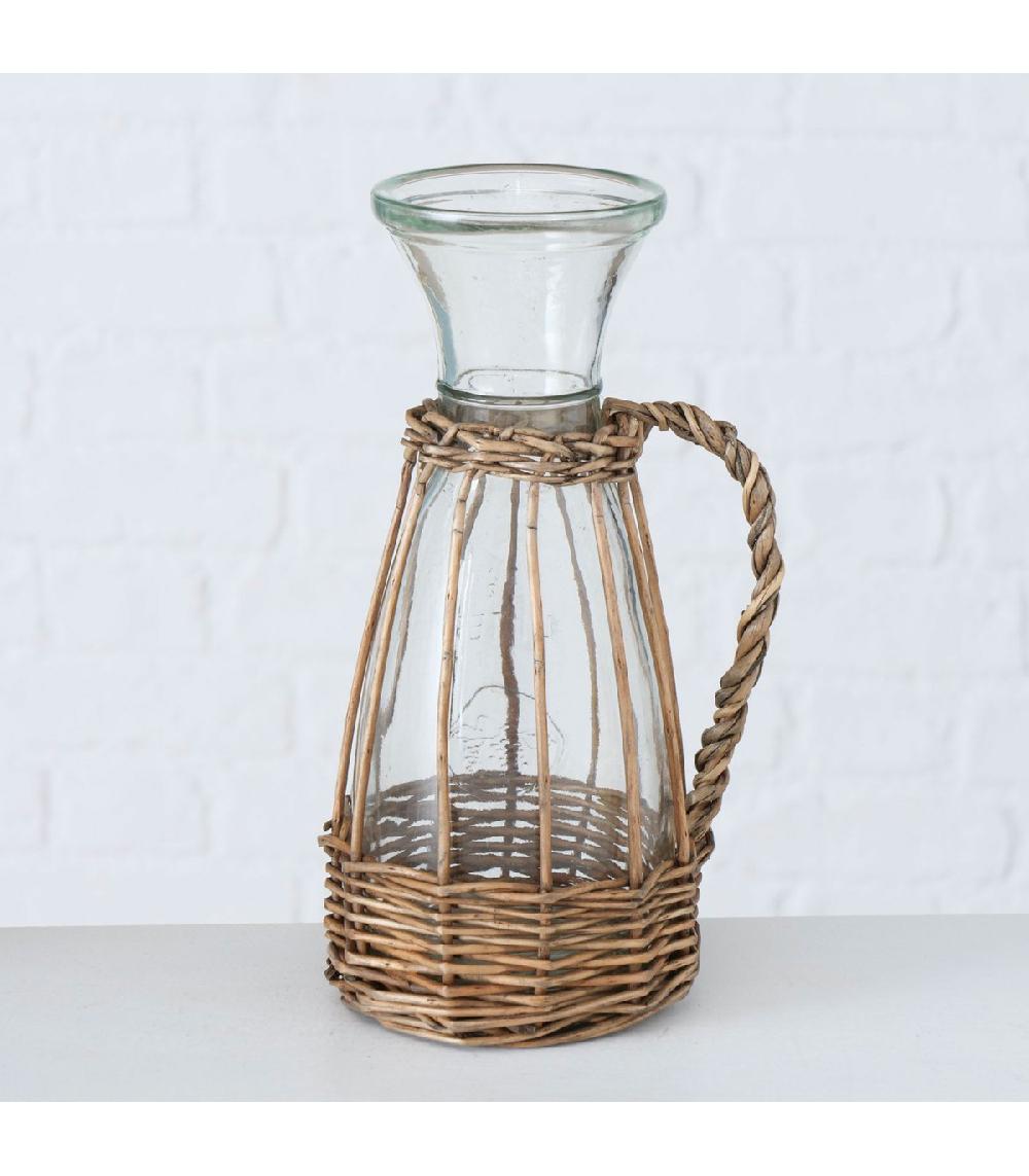 Wadiga Carafe à Eau Ou Jus De Fruits En Verre Et Bois 500ml