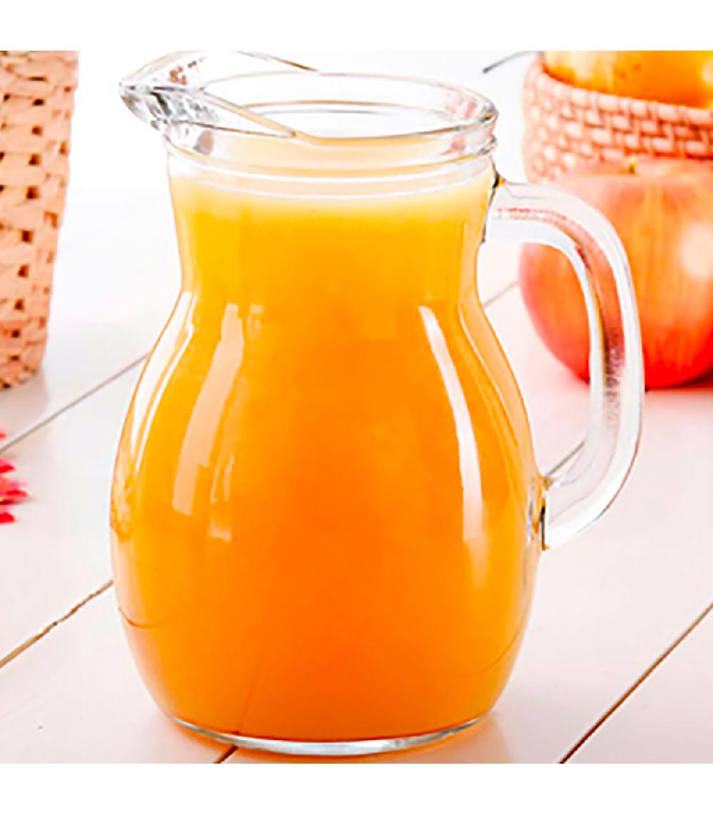 Wadiga Carafe à Jus De Fruits En Verre Et Bouchon Plastique Rouge 1L