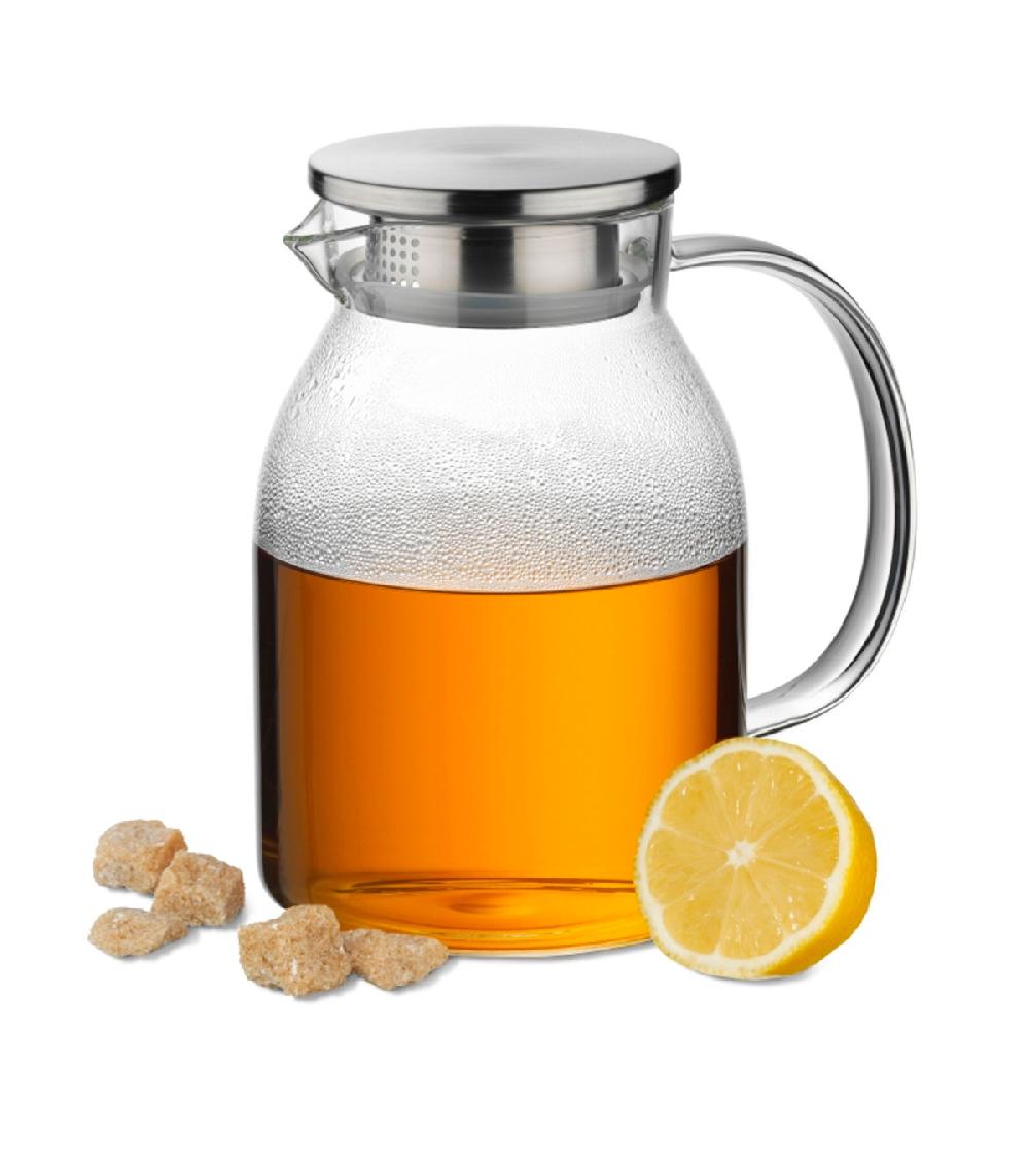 Wadiga Carafe à Jus De Fruits En Verre Et Inox 1.5l