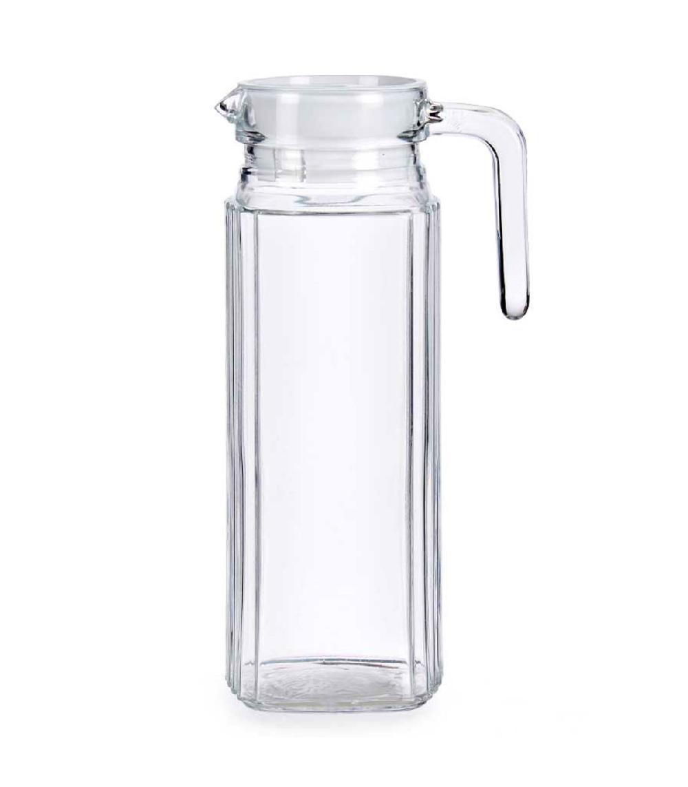 Wadiga Carafe à Jus De Fruits Ou Eau En Verre Et Bouchon Plastique 1L