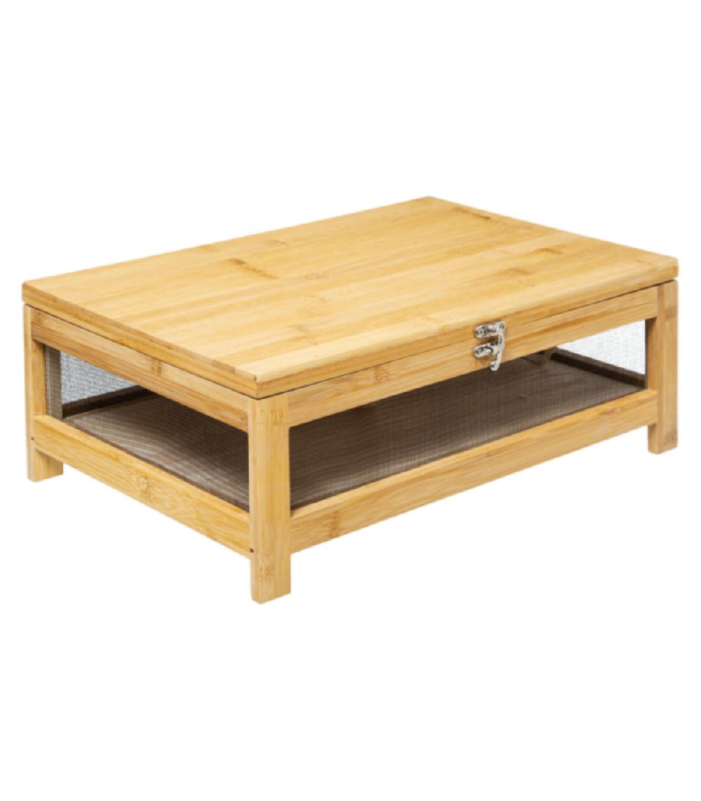 wadiga Cave à fromage bambou avec plateau - 39x27x15cm