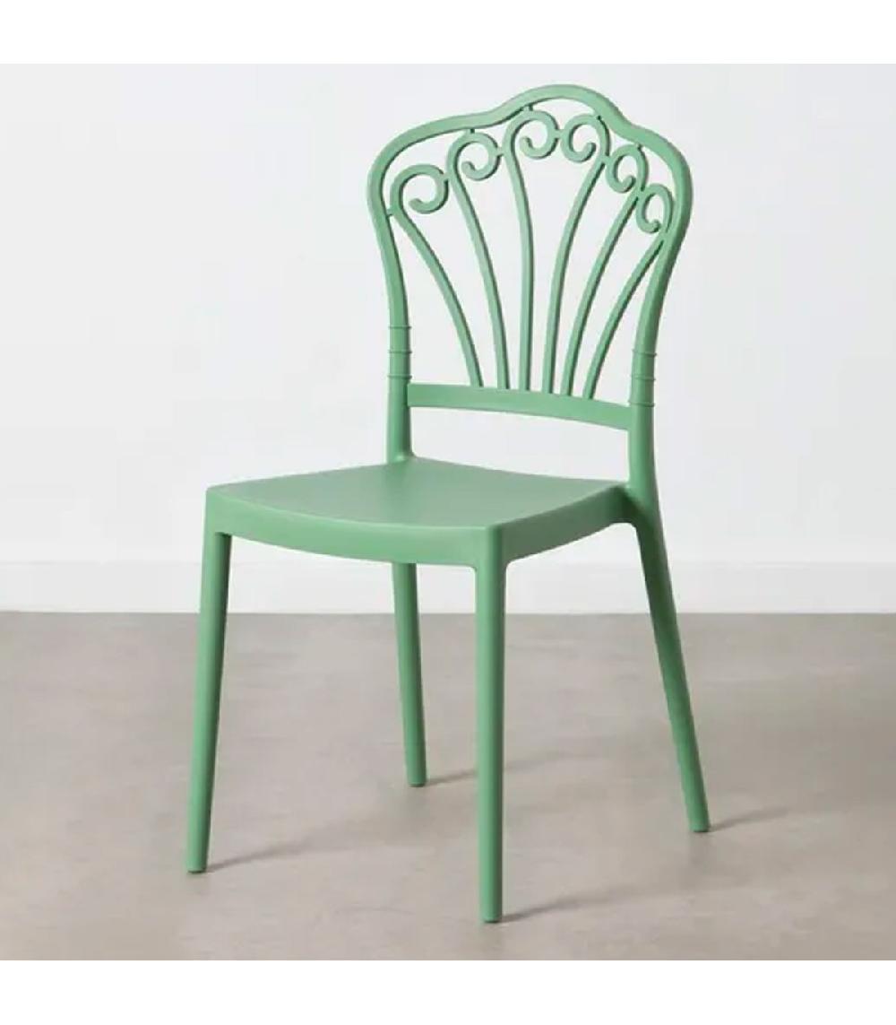 Wadiga Chaise Classique En Polypropylène Vert 44.5x52.5x90cm