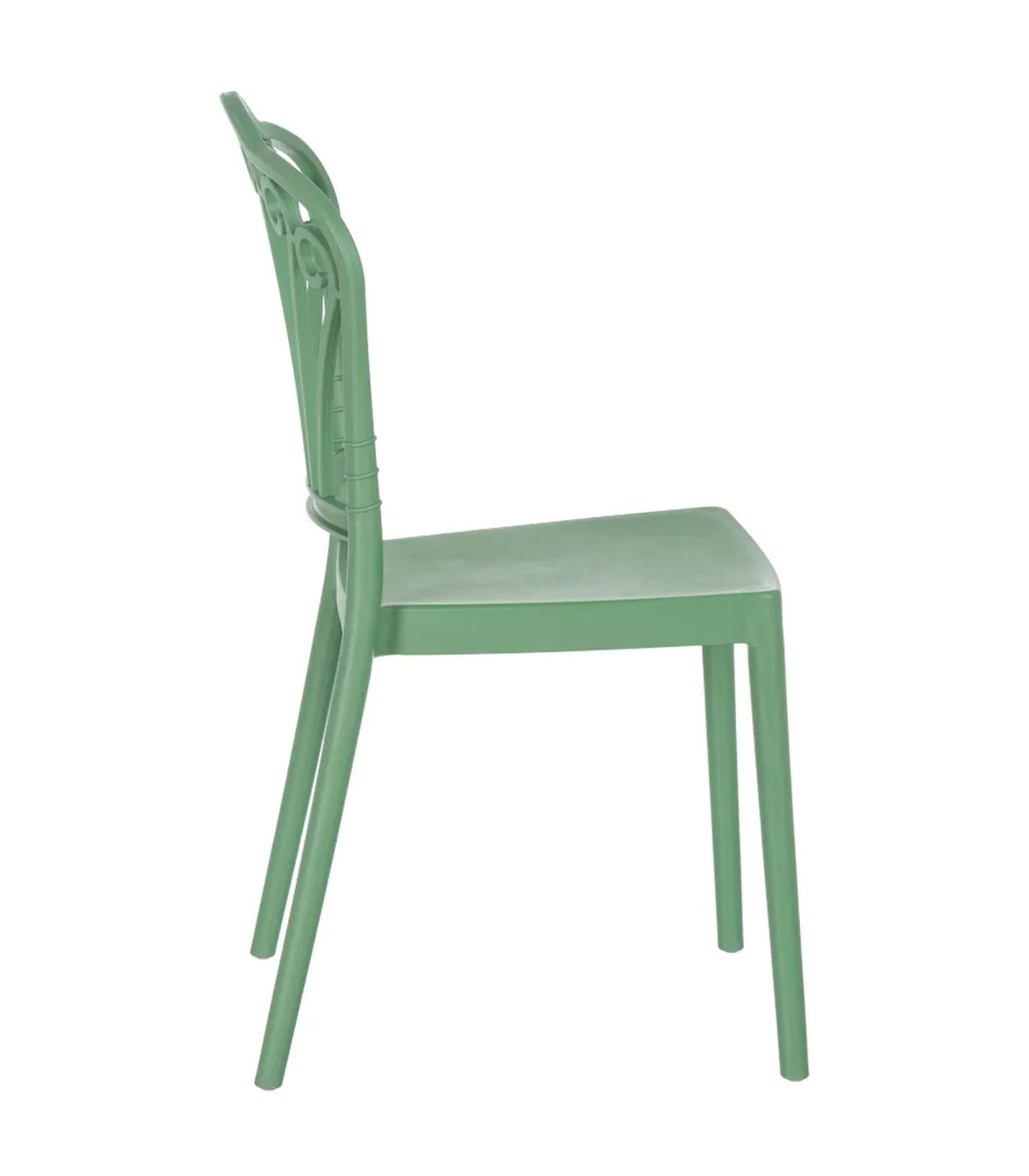Wadiga Chaise Classique En Polypropylène Vert 44.5x52.5x90cm