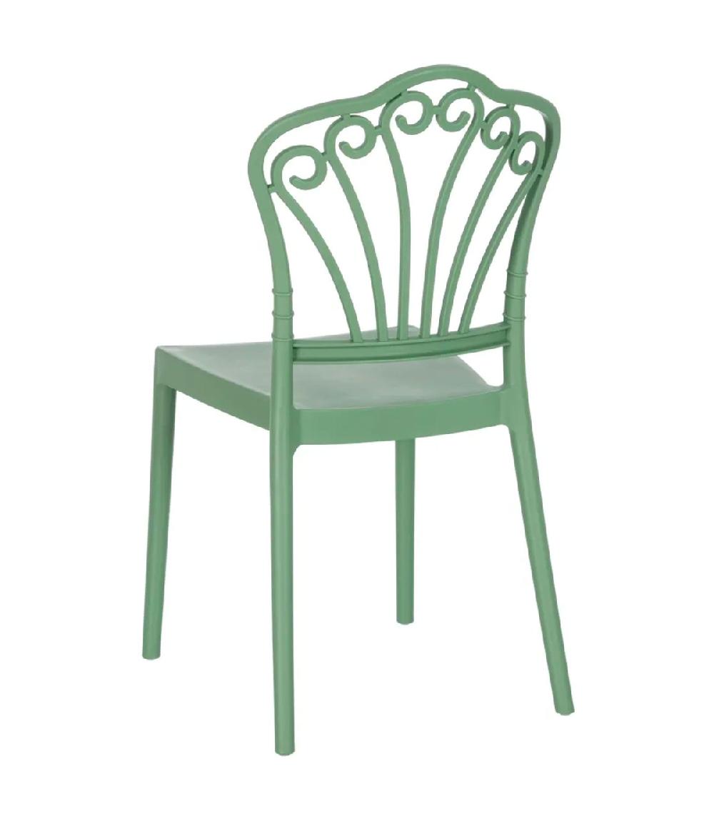 Wadiga Chaise Classique En Polypropylène Vert 44.5x52.5x90cm