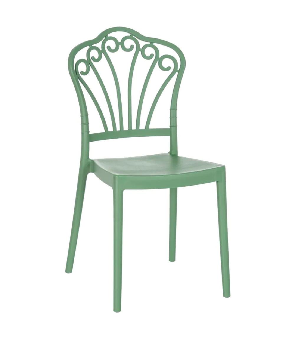 wadiga Chaise classique en polypropylène vert 44.5x52.5x90cm
