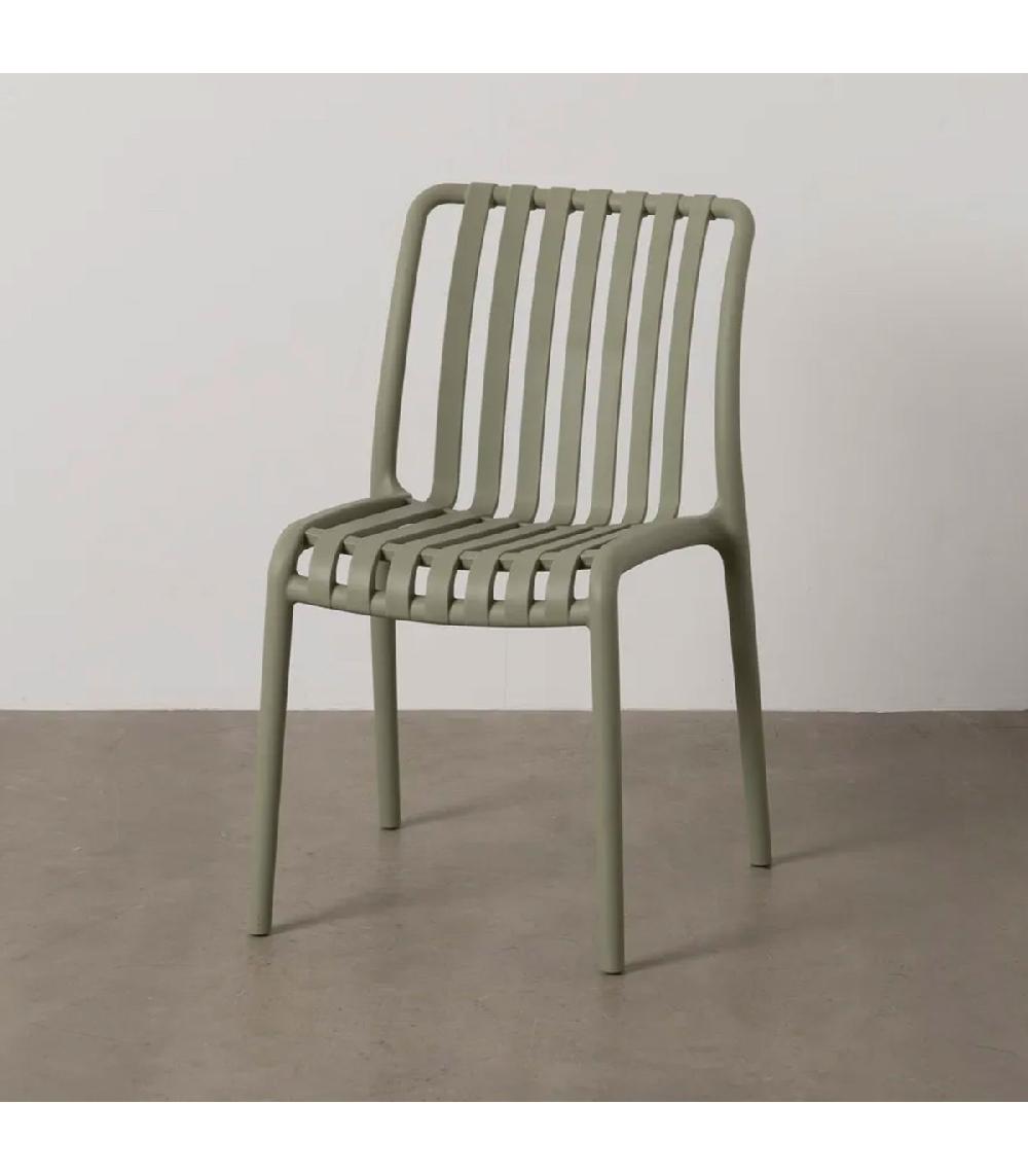 Wadiga Chaise De Jardin En Polypropylène Vert 50x58x80cm