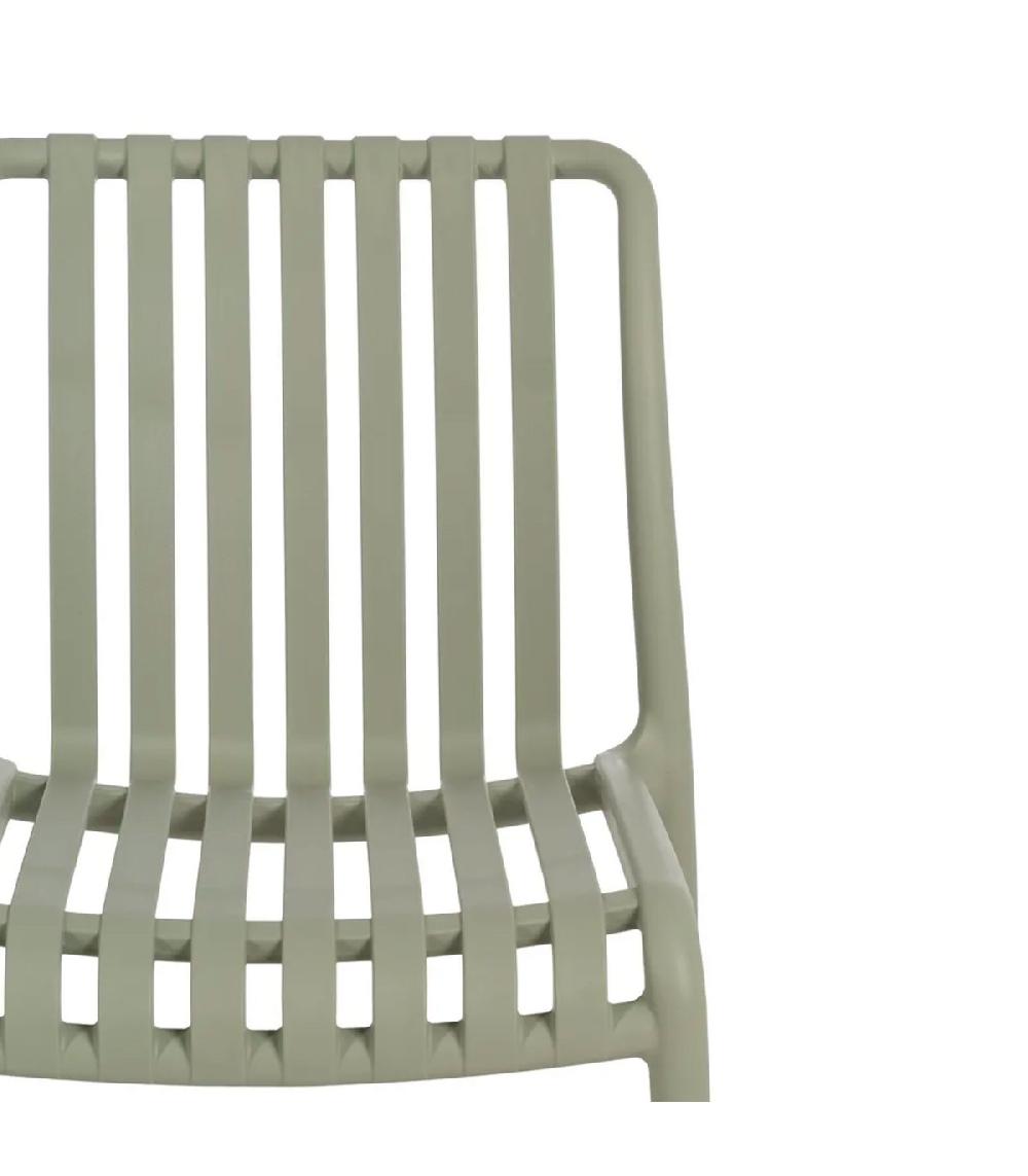 Wadiga Chaise De Jardin En Polypropylène Vert 50x58x80cm