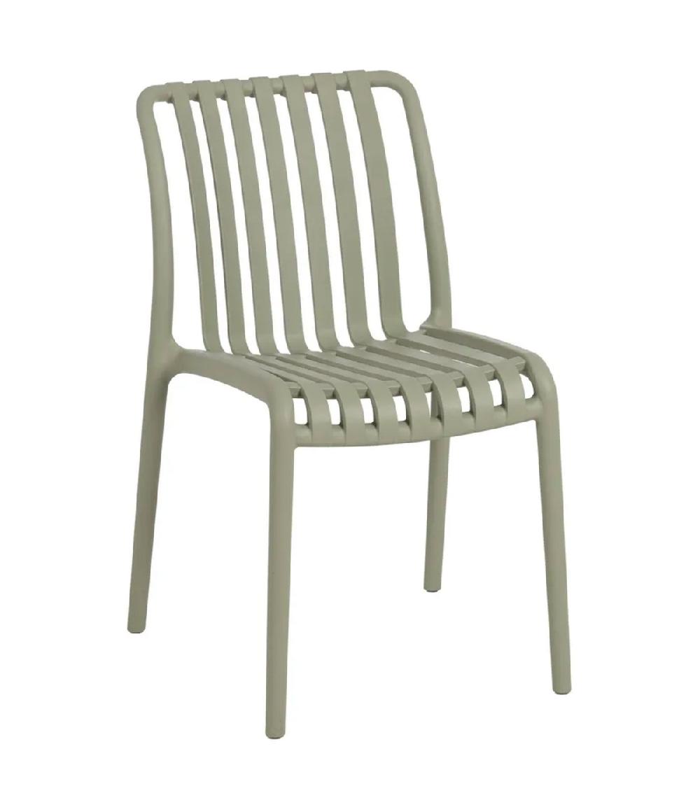 wadiga Chaise de jardin en polypropylène vert 50x58x80cm