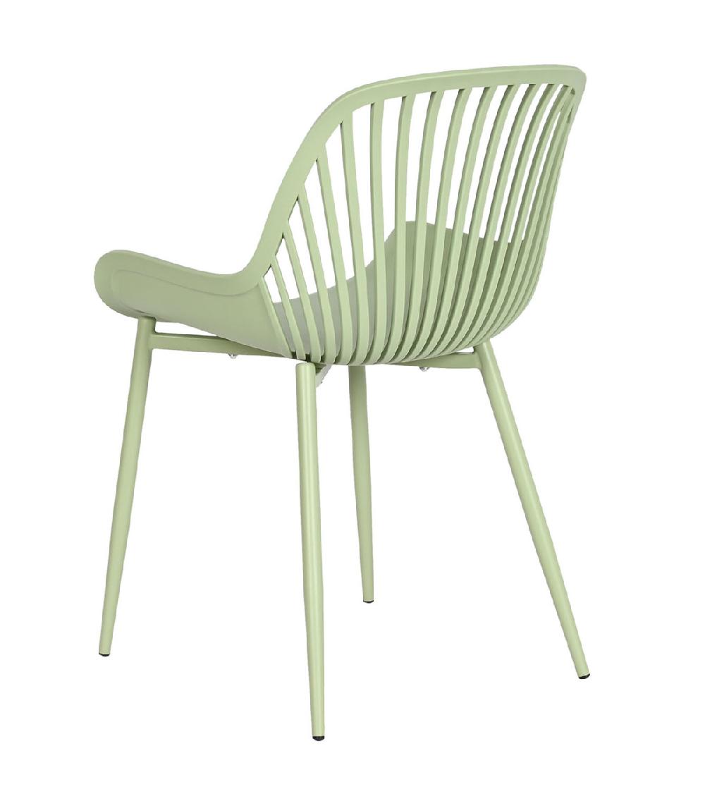 Wadiga Chaise De Jardin Métal Et Polypropylène Vert Menthe 57.5x50.5x81cm