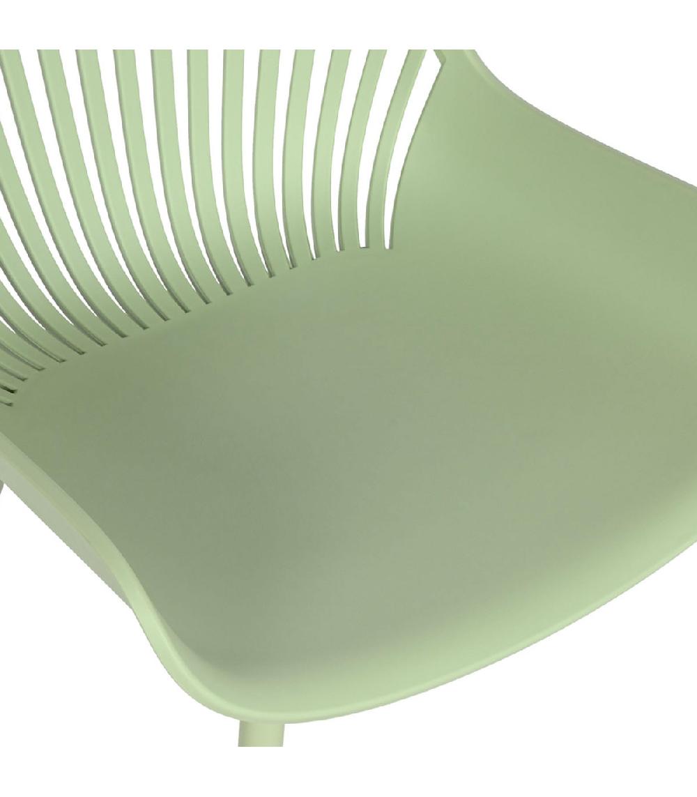 Wadiga Chaise De Jardin Métal Et Polypropylène Vert Menthe 57.5x50.5x81cm