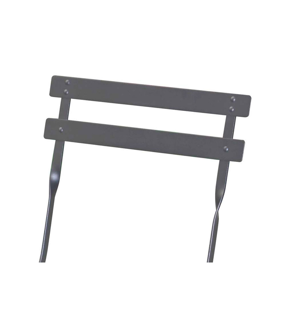 Wadiga Chaise De Jardin Pliable En Métal Gris Anthracite - 46x42x82cm