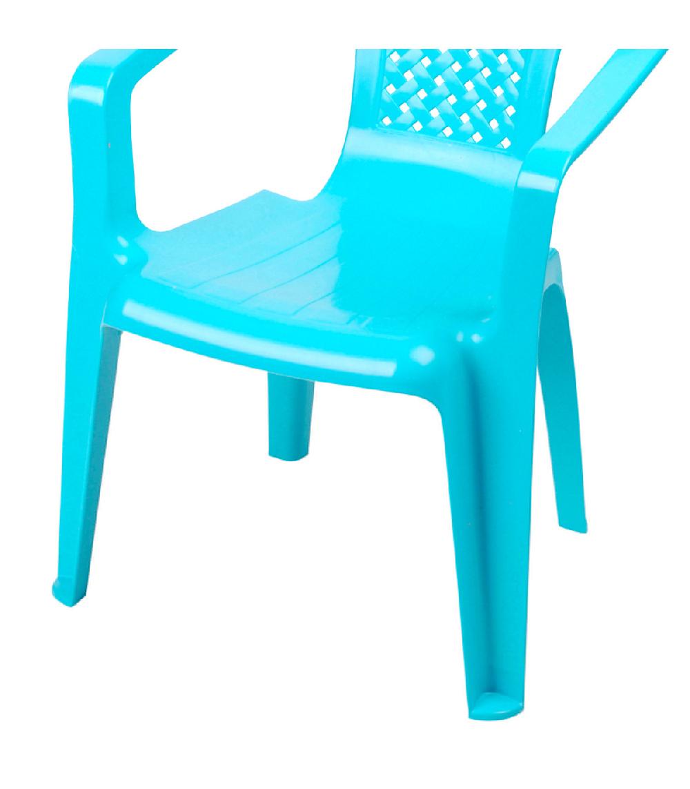 Wadiga Chaise De Jardin Pour Enfant Plastique Bleu Empilable