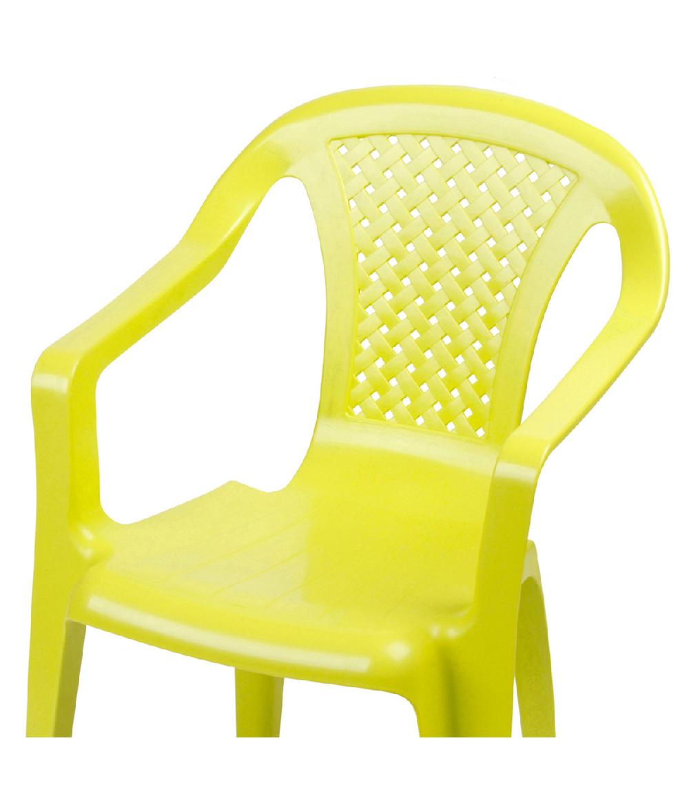 Wadiga Chaise De Jardin Pour Enfant Plastique Vert Empilable