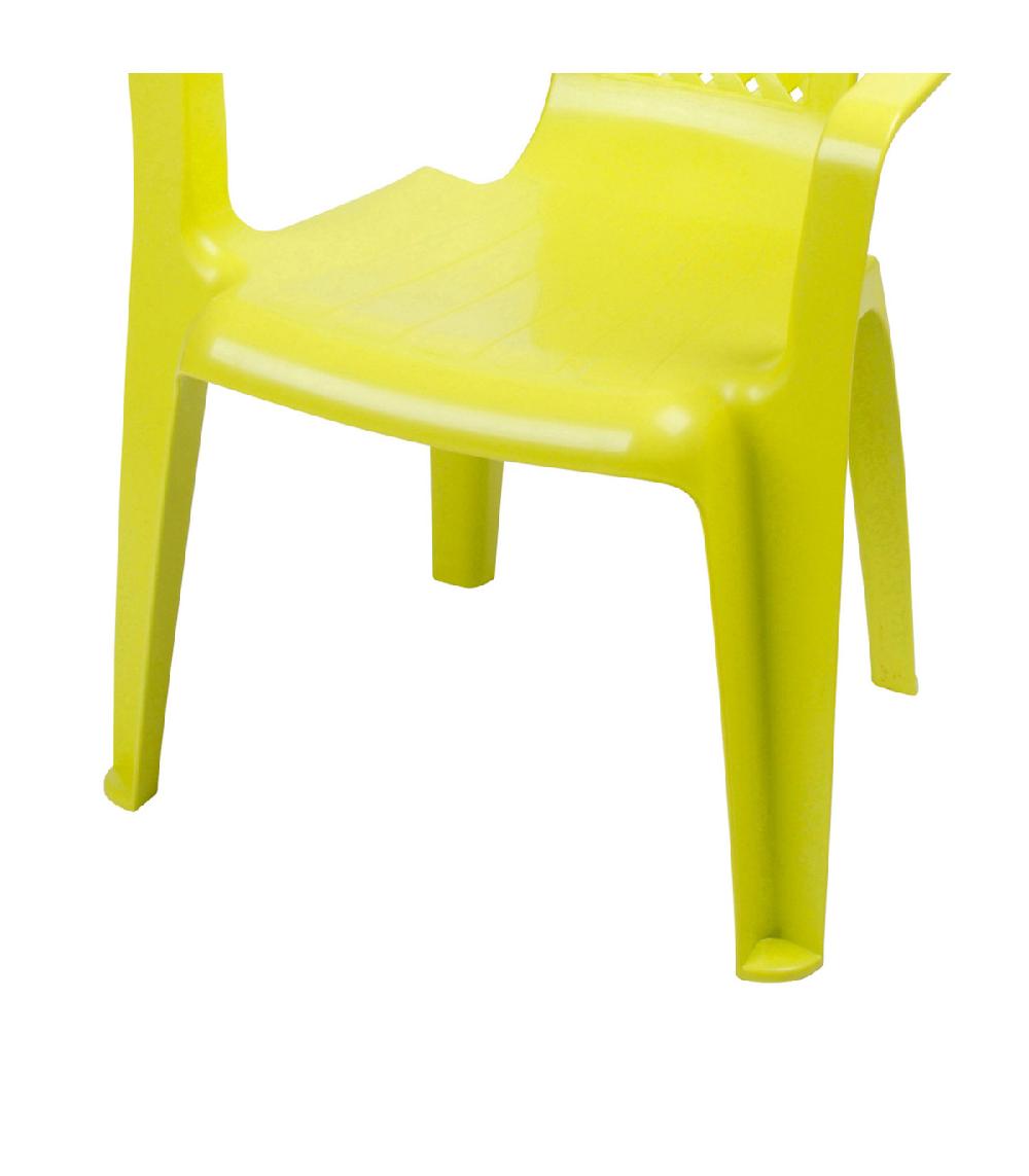 Wadiga Chaise De Jardin Pour Enfant Plastique Vert Empilable