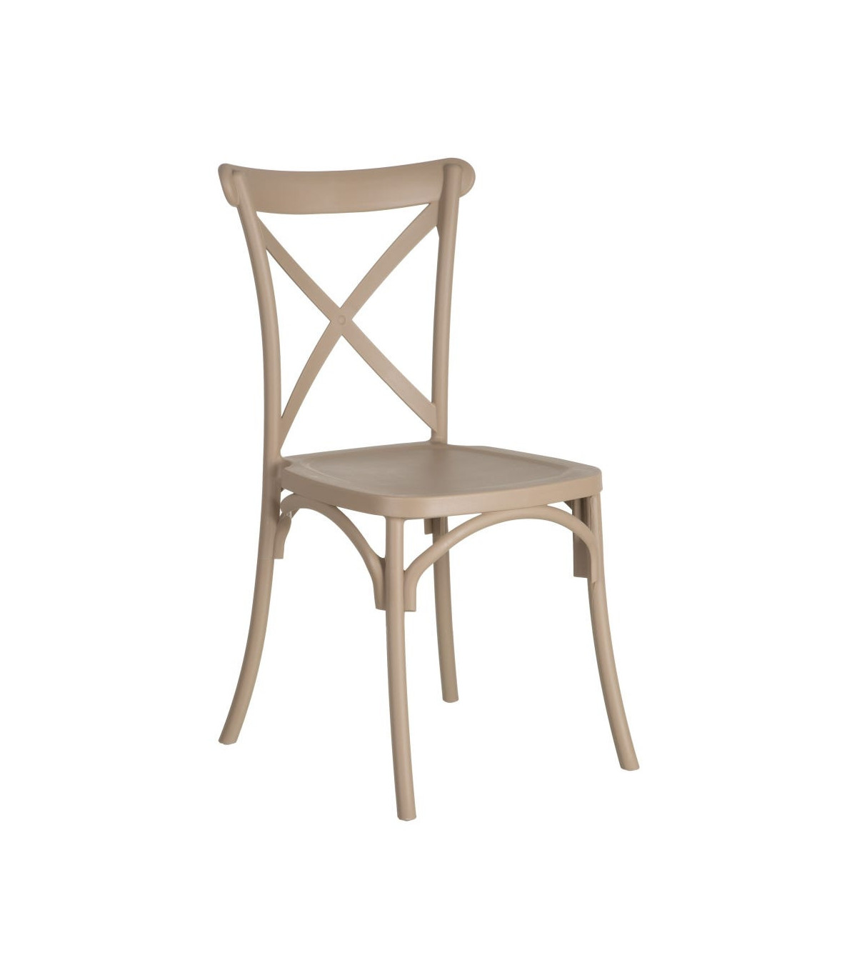 wadiga Chaise Esprit Bistrot en Polypropylène Beige