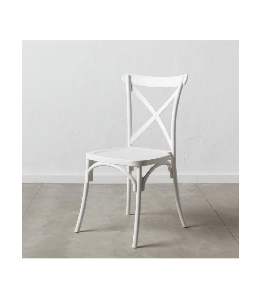 Wadiga Chaise Esprit Bistrot En Polypropylène Blanc