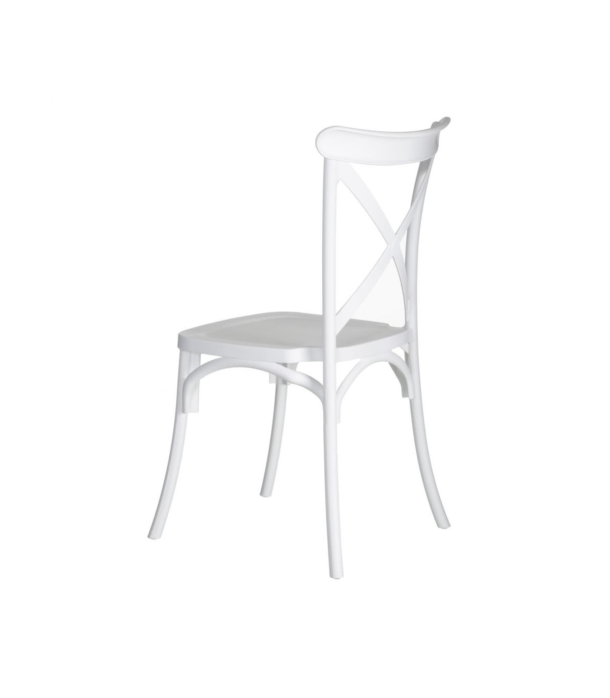 Wadiga Chaise Esprit Bistrot En Polypropylène Blanc