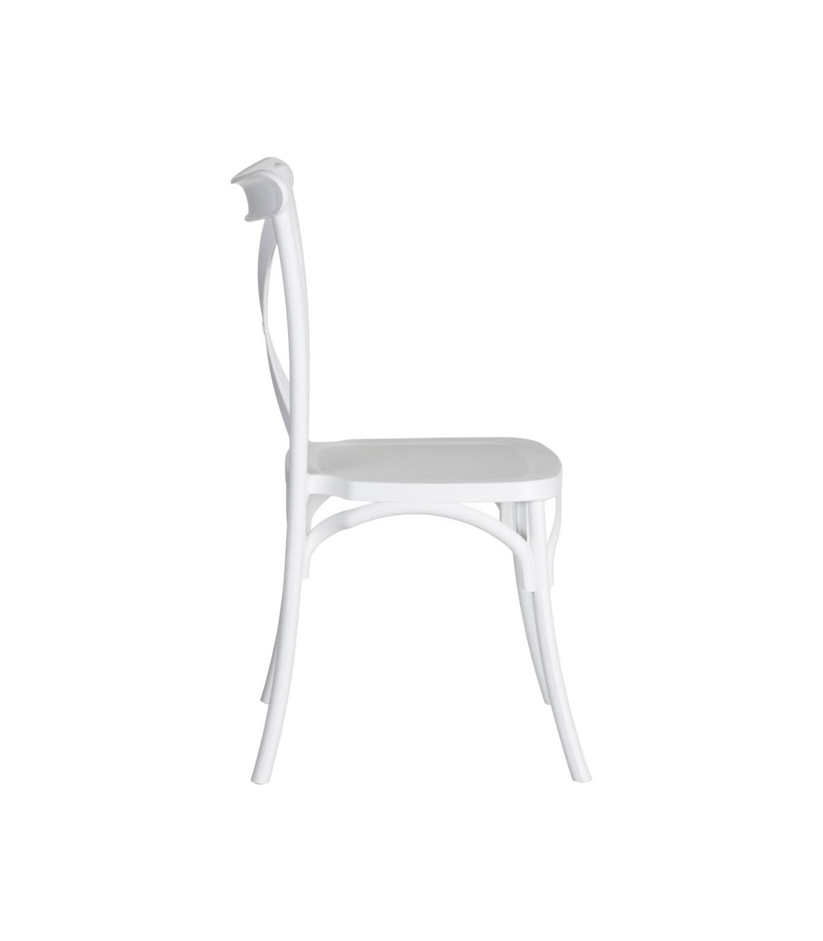 Wadiga Chaise Esprit Bistrot En Polypropylène Blanc