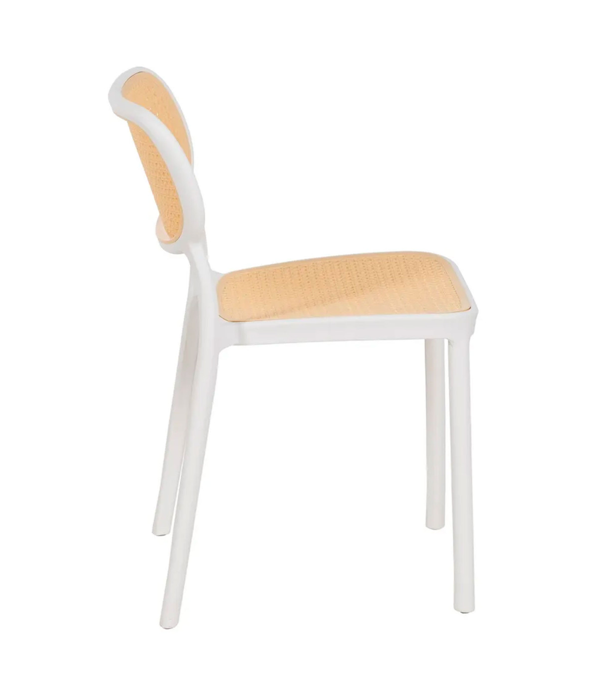 Wadiga Chaise Esprit Bistrot En Polypropylène Blanc Et Beige