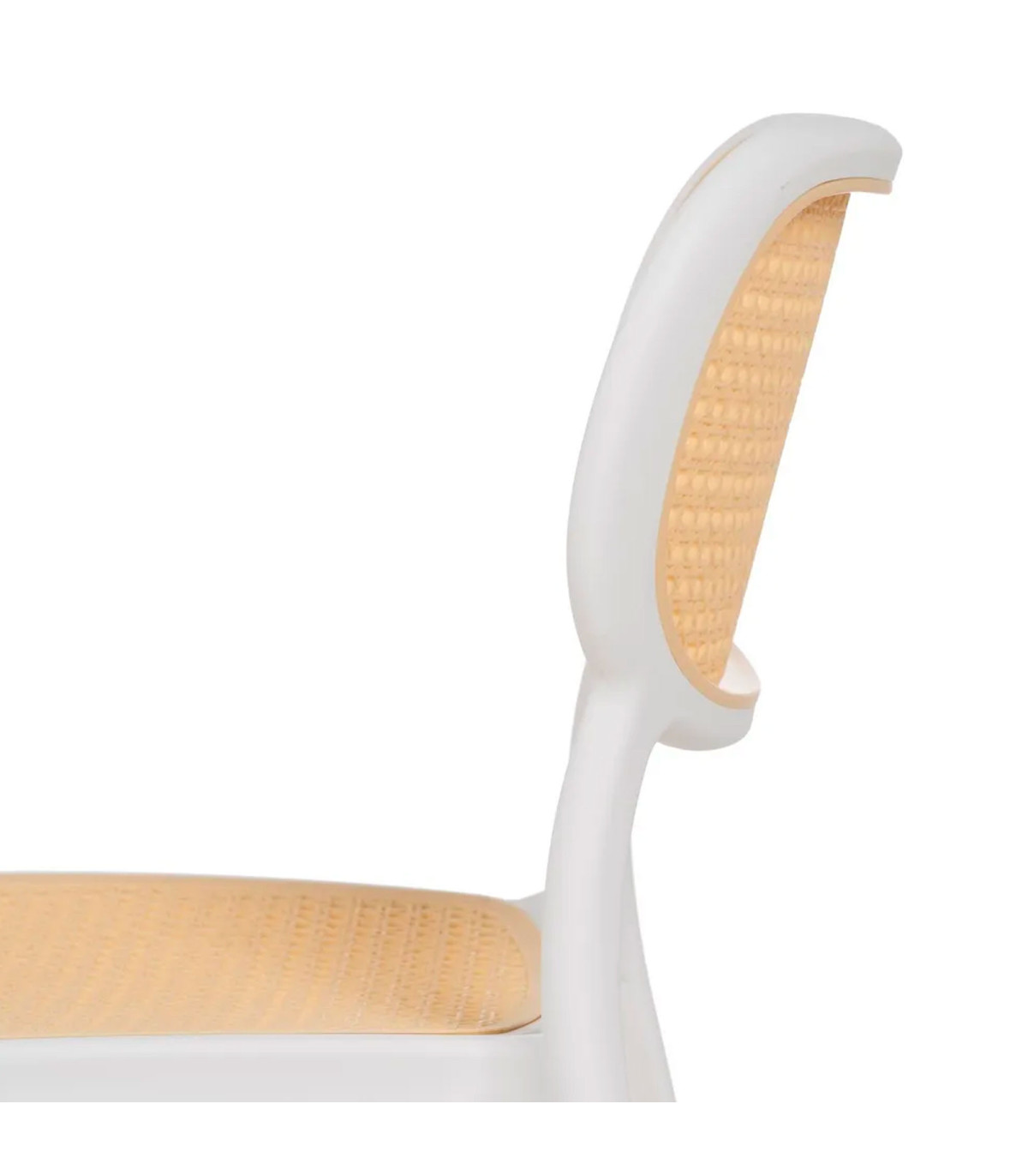 Wadiga Chaise Esprit Bistrot En Polypropylène Blanc Et Beige