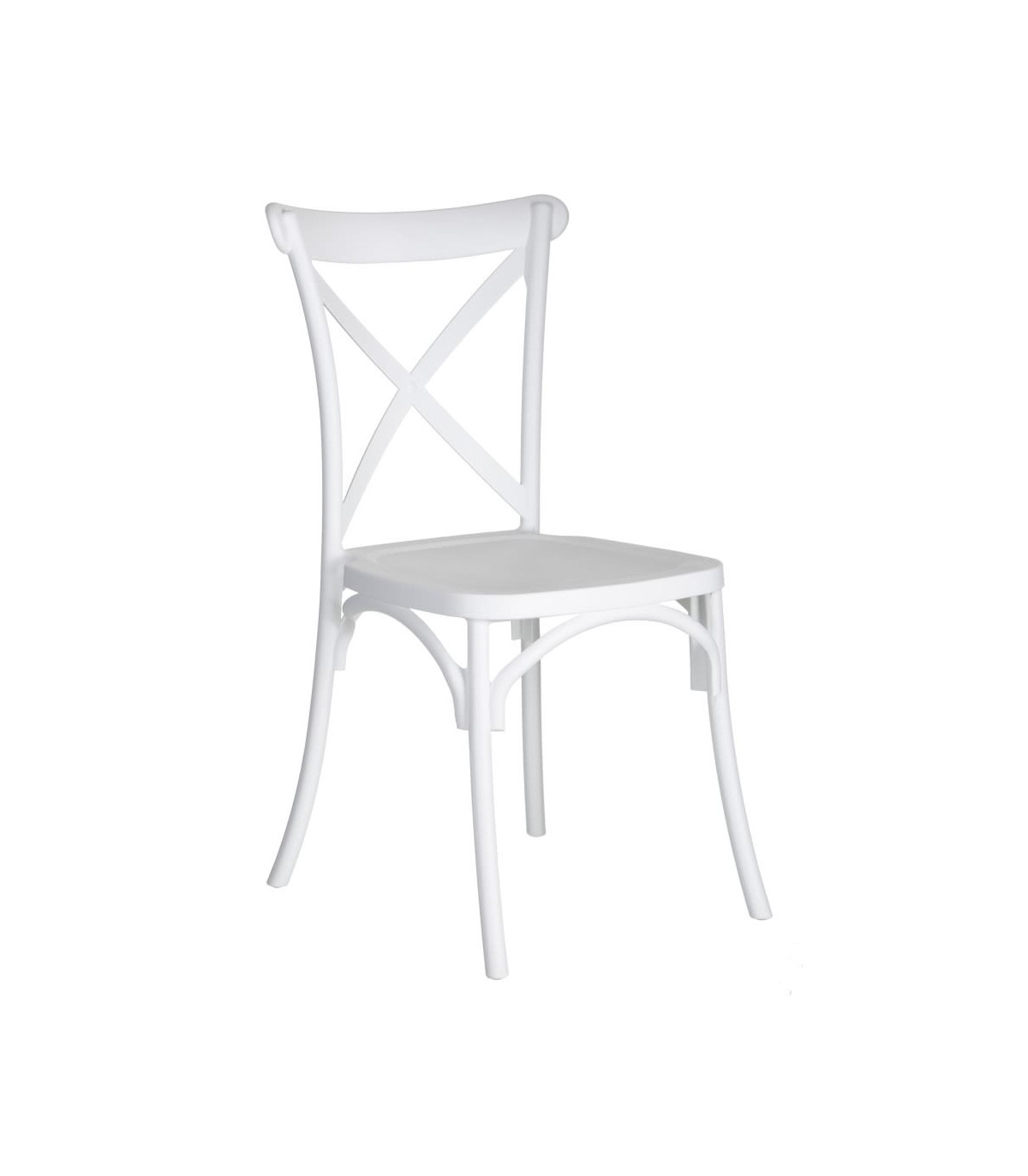 wadiga Chaise Esprit Bistrot en Polypropylène Blanc
