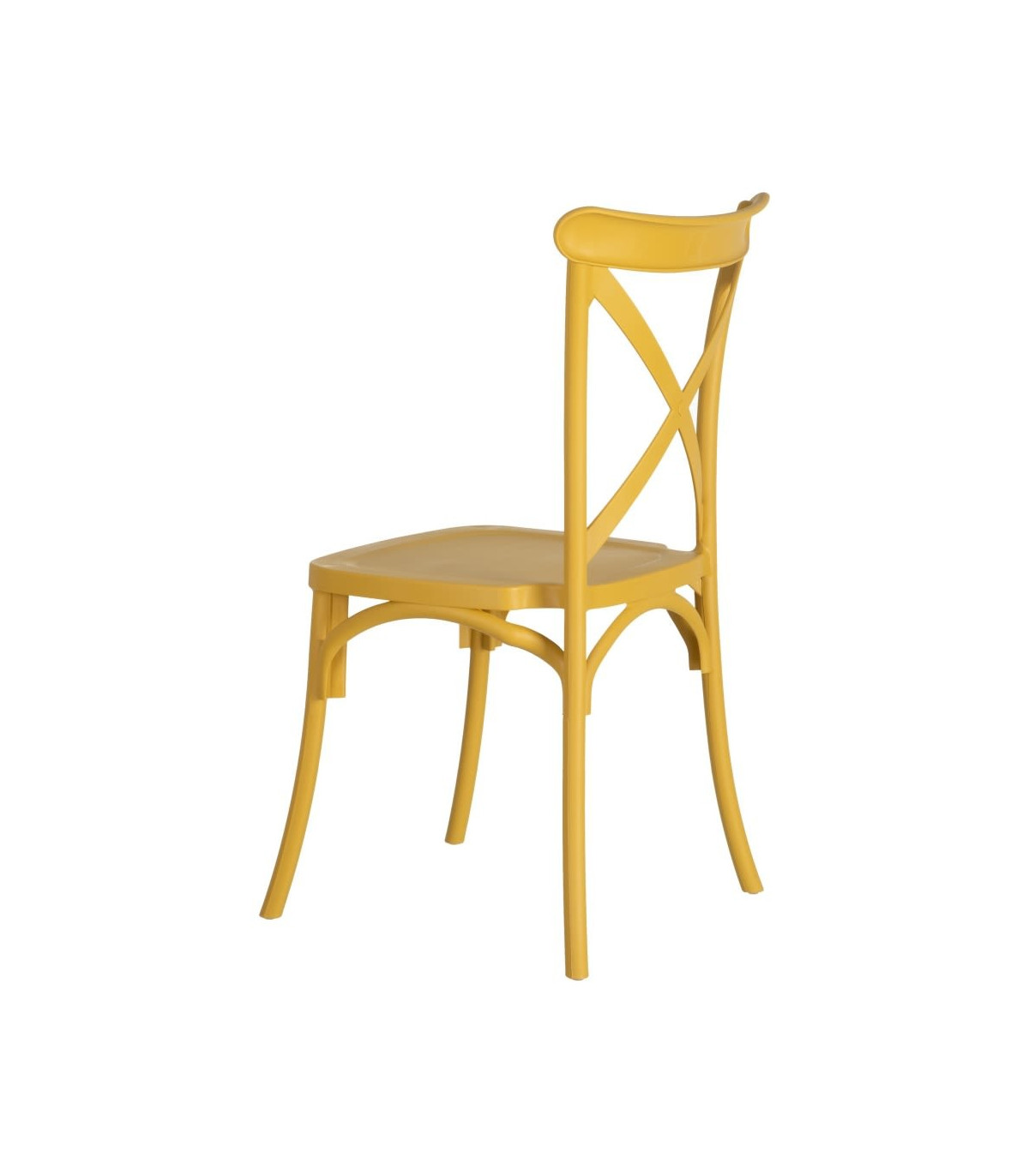 Wadiga Chaise Esprit Bistrot En Polypropylène Jaune