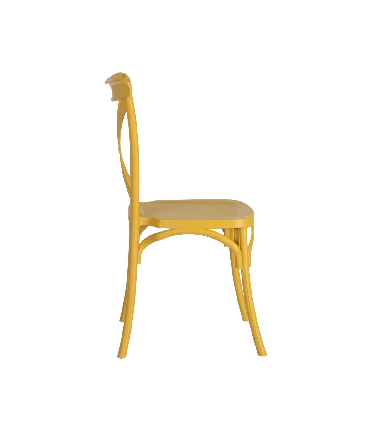 Wadiga Chaise Esprit Bistrot En Polypropylène Jaune