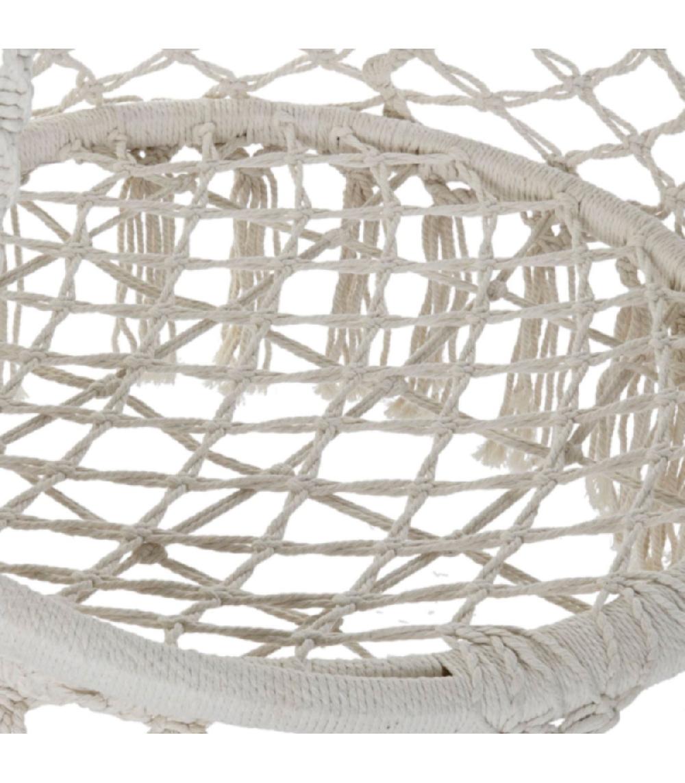 Wadiga Chaise-hamac Suspendue Relaxante En Coton Ivoire - 80x63x120cm