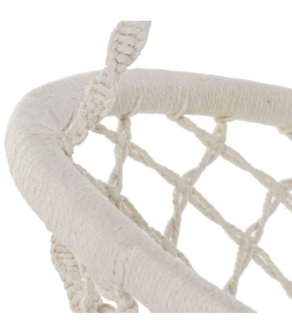 Wadiga Chaise-hamac Suspendue Relaxante En Coton Ivoire - 80x63x120cm