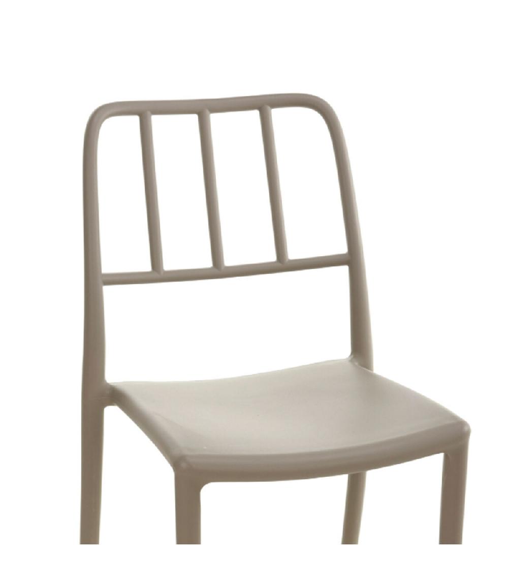 Wadiga Chaise Jardin Empilable Beige Sable 40x43x84cm