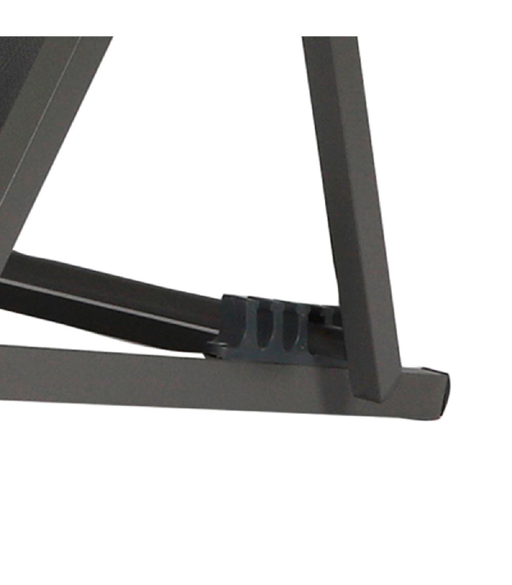 Wadiga Chaise Longue Pliante Chilienne Métal Gris Anthracite 61x101x91cm