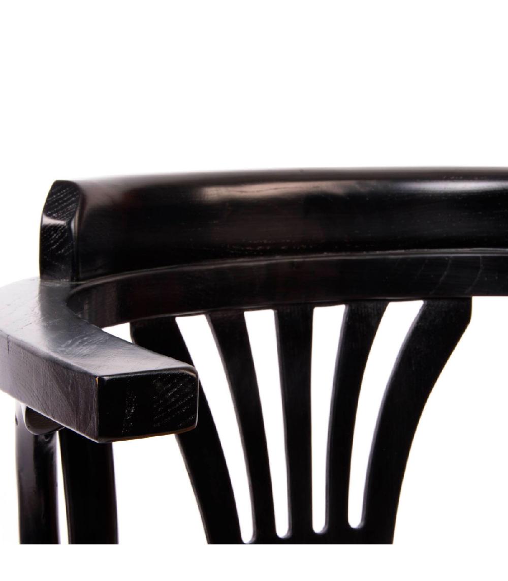 Wadiga Chaise Orme Noir Et Cannage En Rotin 59x46x78cm