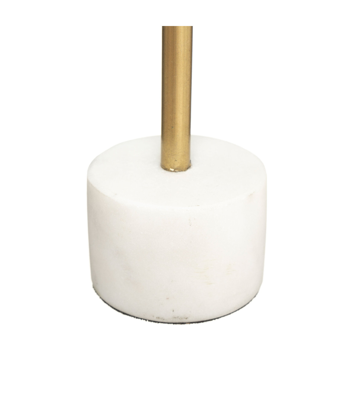 Wadiga Chandelier De Table En Métal Doré Et Marbre Blanc 6x6x27cm