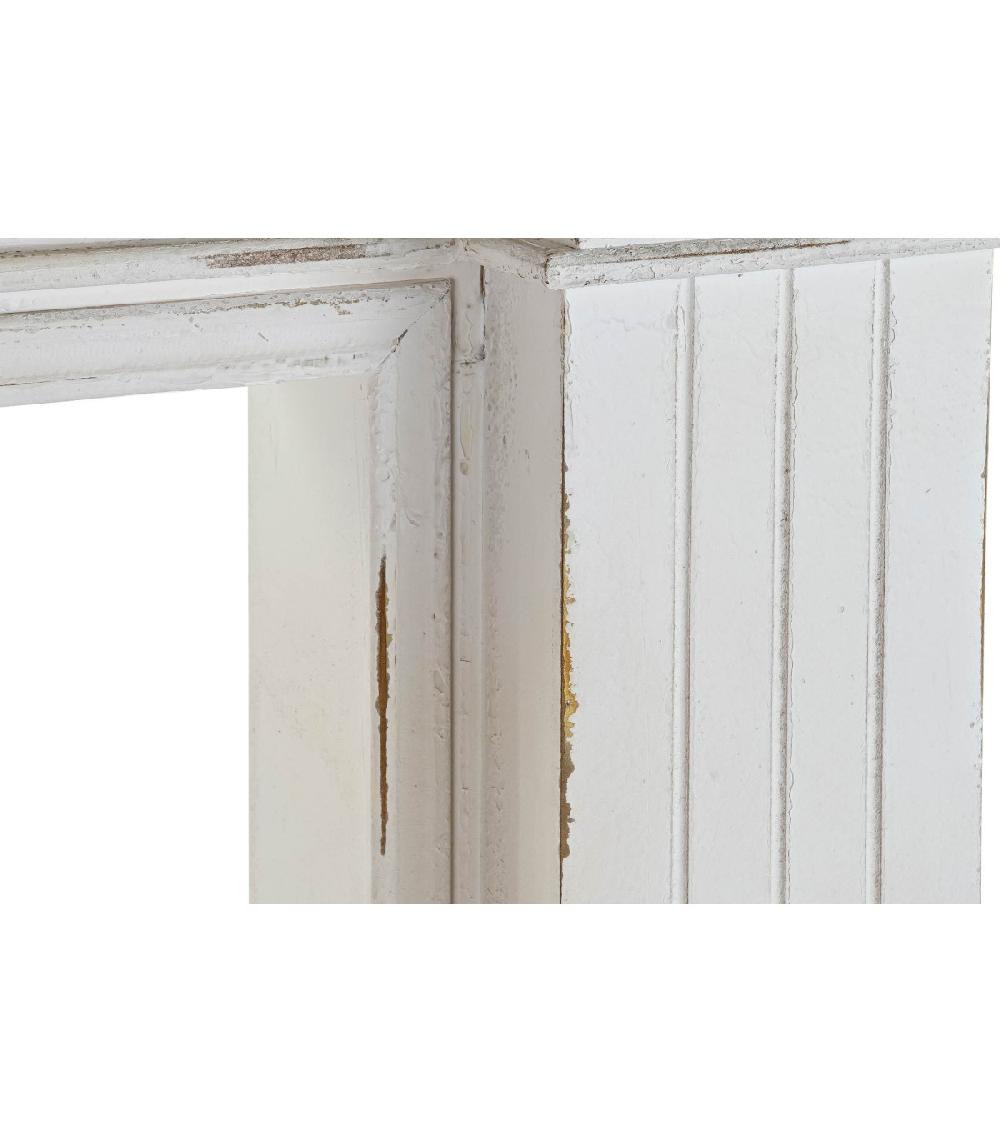 Wadiga Cheminée Décorative Classique En Bois Bicolore Bois Et Blanc - L144cm