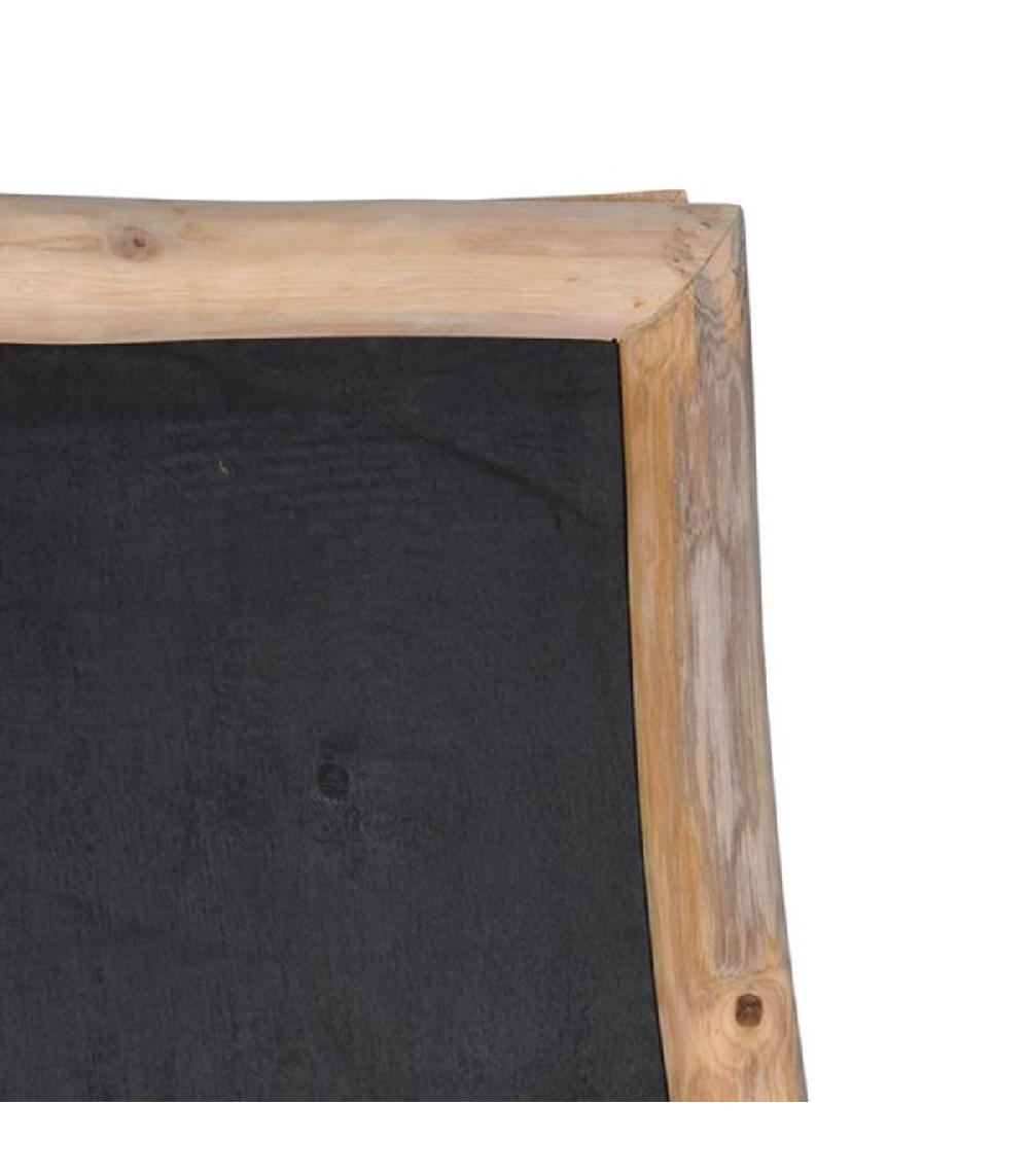 Wadiga Chevalet Ardoise Double Face Sur Pieds En Teck 70x40x7cm