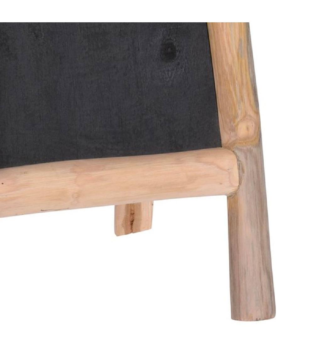 Wadiga Chevalet Ardoise Double Face Sur Pieds En Teck 70x40x7cm