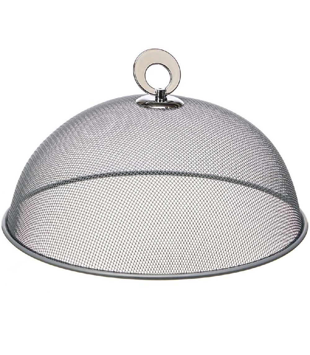 wadiga Cloche alimentaire en métal chromé 25x25x9.5cm