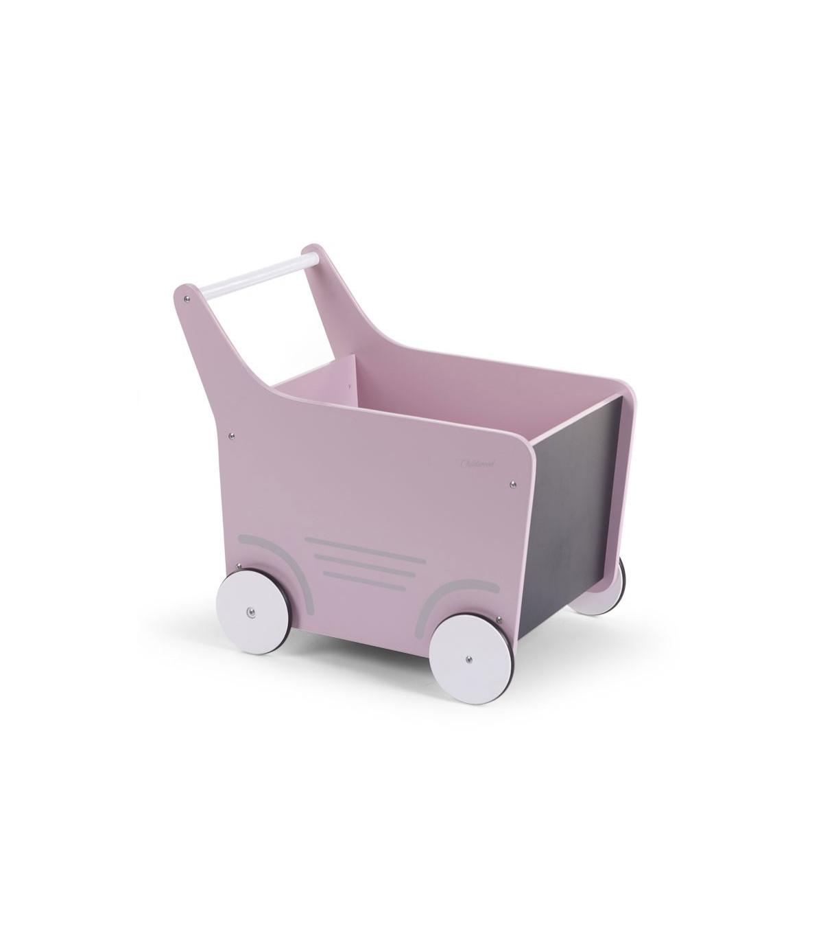 wadiga Coffre à Jouets en Bois sur Roulettes à Pousser