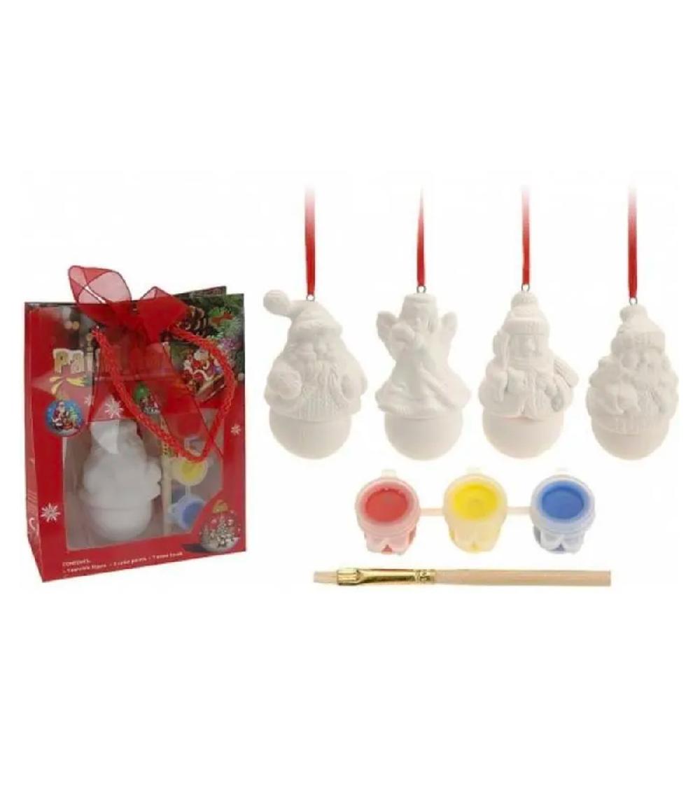 wadiga Coffret cadeau enfant peinture figurines noël