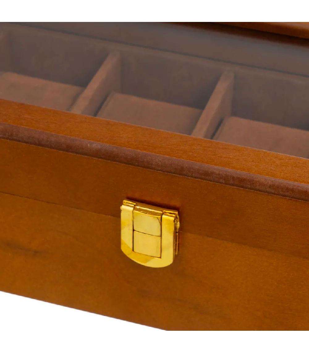 Wadiga Coffret De Rangement Pour 6 Montres En Bois 33x13x8cm