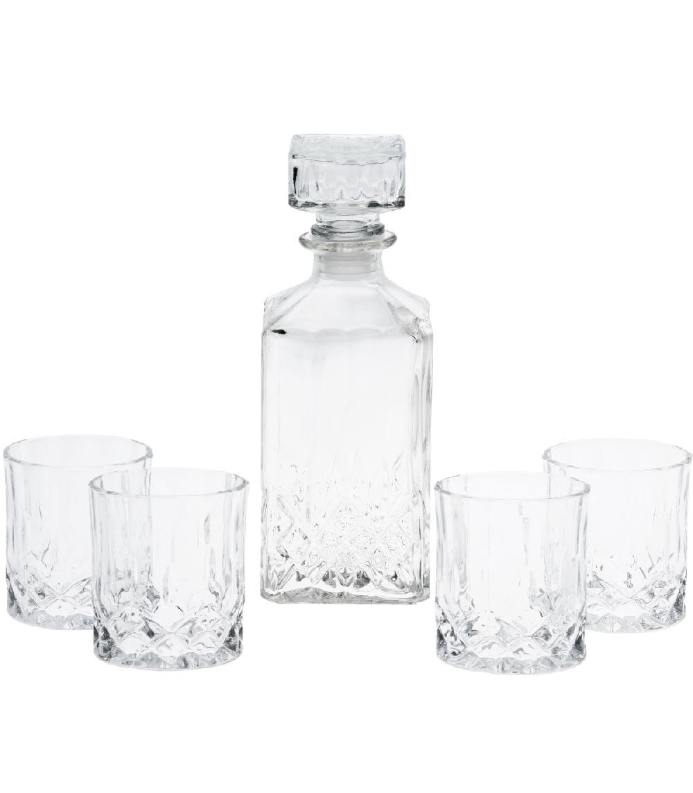 wadiga Coffret Whisky - 1 Carafe à Whisky + 4 Verres Whisky