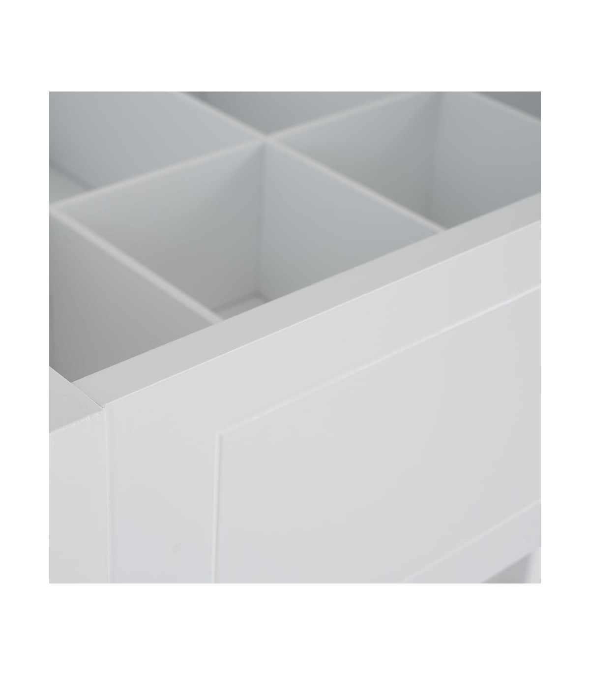 Wadiga Coiffeuse En Bois Blanc Avec Miroir Et Rangements - 90x45x82cm