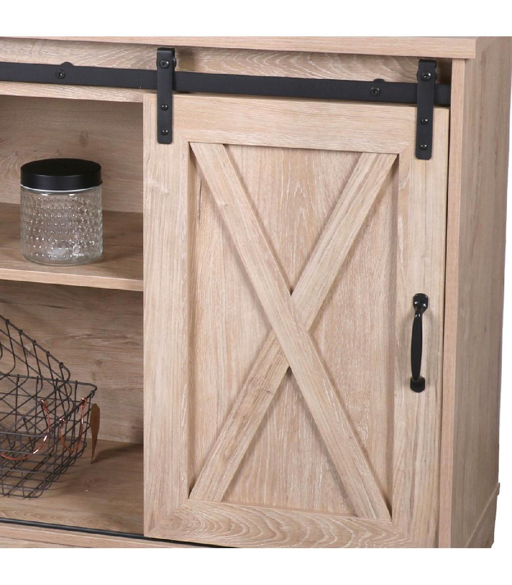 Wadiga Commode Bois 1 Porte Coulissante 70x39.5x71.5cm